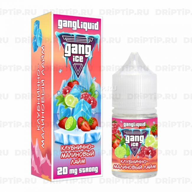 Жидкость Gang Ice Salt - Клубнично-Малиновый Лайм Жидкость Gang Ice Salt - Клубнично-Малиновый Лайм