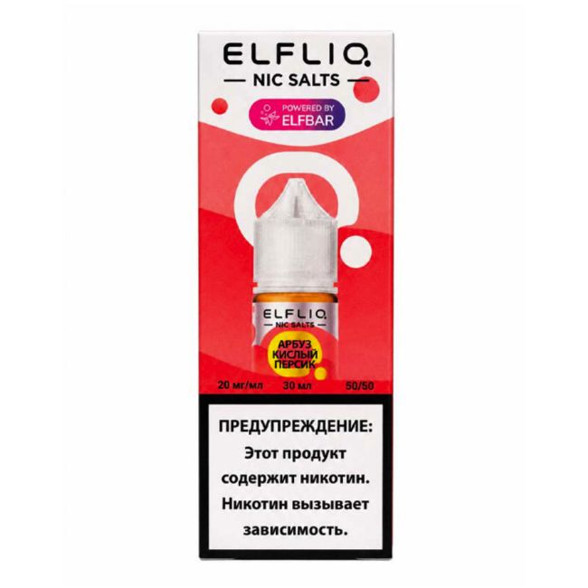 Жидкость ElfLiq Salt - Арбуз кислый персик 