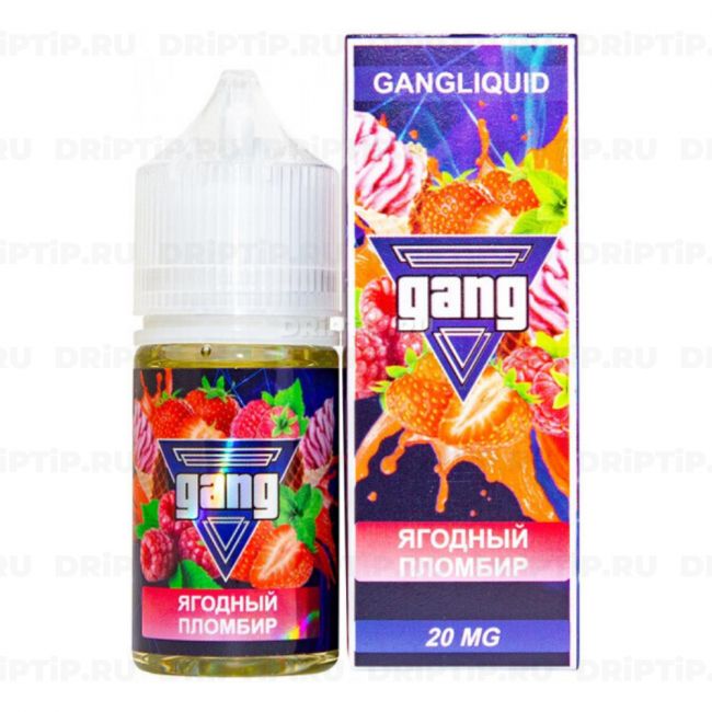Жидкость Gang Salt - Ягодный Пломбир Жидкость Gang Salt - Ягодный Пломбир
