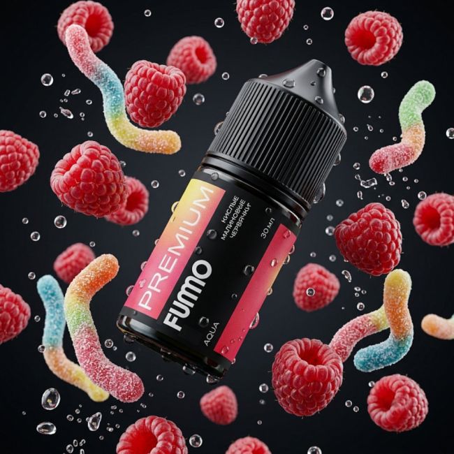 Жидкость Fummo Aqua Salt - Кислые Малиновые Червячки 