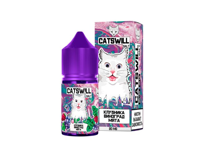 Жидкость Catswill Salt - Клубника Виноград Мята Жидкость Catswill Salt - Клубника Виноград Мята
