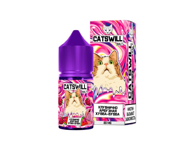 Жидкость Catswill Salt - Клубнично Арбузная Хубба-Бубба Жидкость Catswill Salt - Клубнично Арбузная Хубба-Бубба
