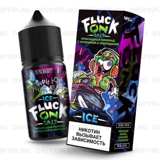 Жидкость Fluck On Ice Salt - Прохладный Лимонад с Клубникой и Смородиной 