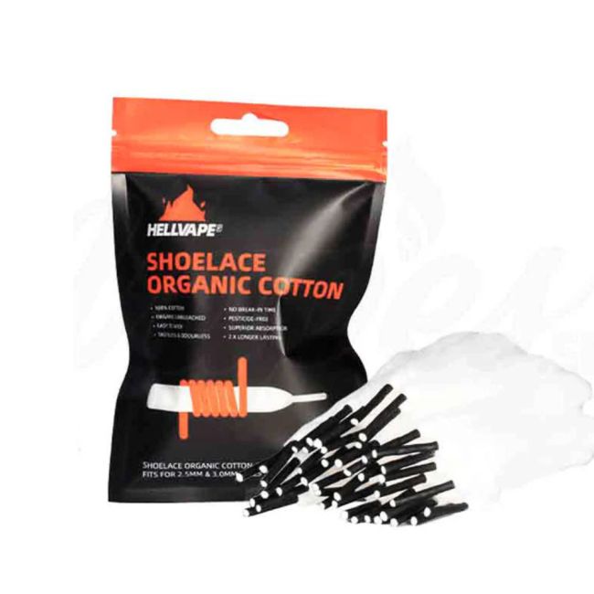 Вата шнурками Hellvape Shoelace Organic Cotton 20шт/уп Вата шнурками Hellvape Shoelace Organic Cotton 20шт/уп