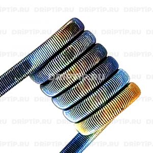 Fused Clapton 2*0,4К+0,1NiCr, 3мм, 6 витков, 0.16 ом Плата